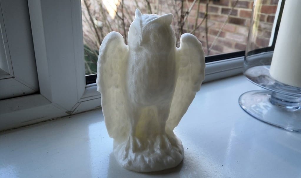 This model was designed with a 3D scan of a statue