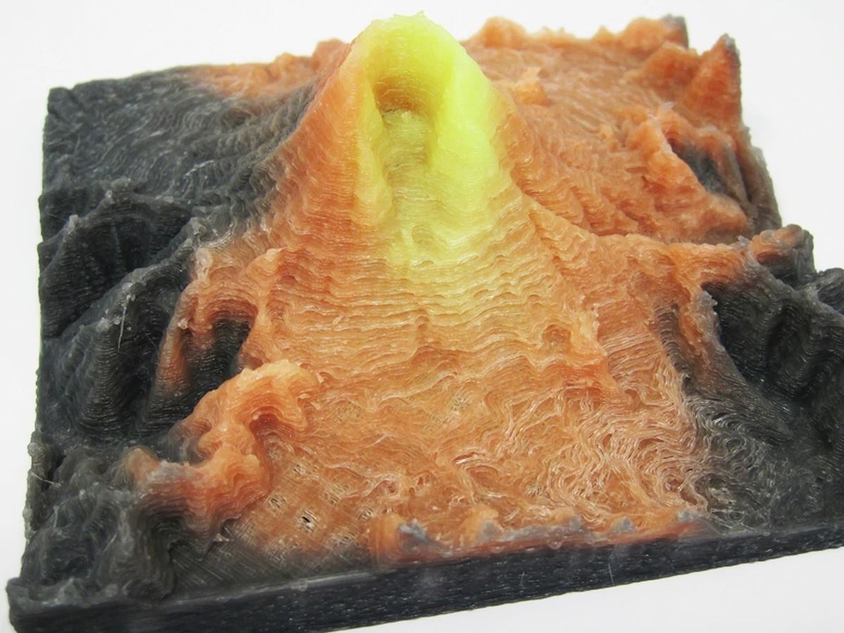 See all the colors of the volcano!