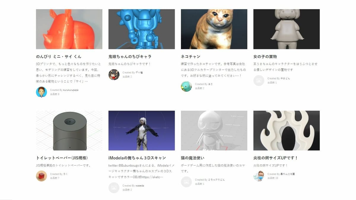 Modelabo has a huge variety of original models