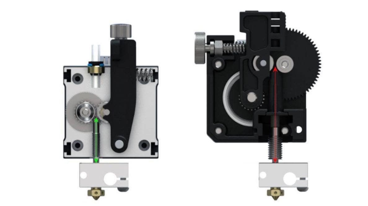 The Hemera (left) vs the Titan Aero (right)