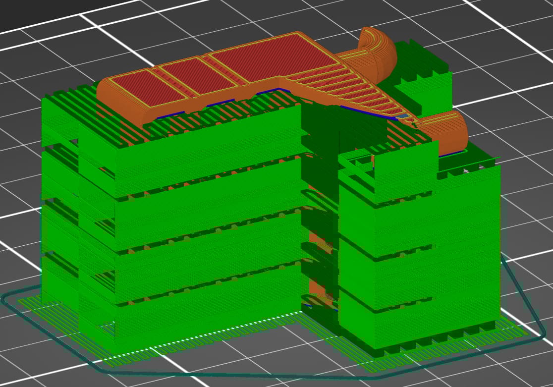 This print orientation gives the shortest print time