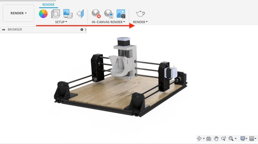 The render workspace follow the intuitive left-to-right aproach of the remaining workspaces