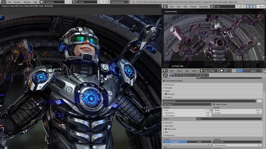 Blender has high-grade rendering tools for a wide range of applications