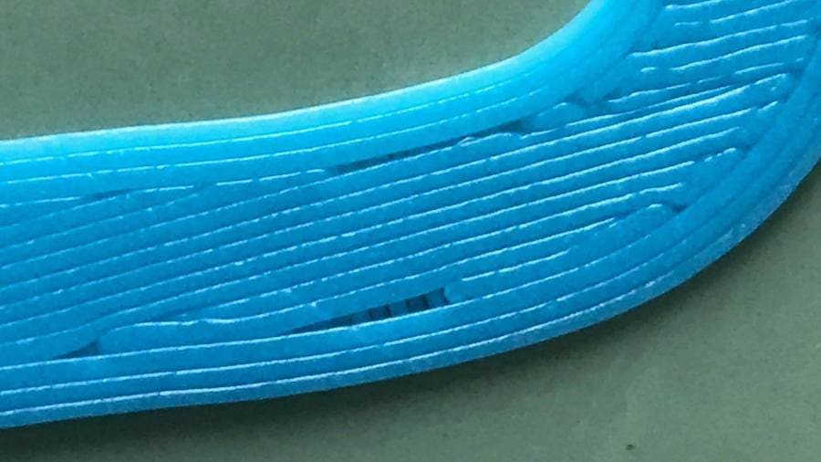 Hole-like anomalies on the first layer are easily detected