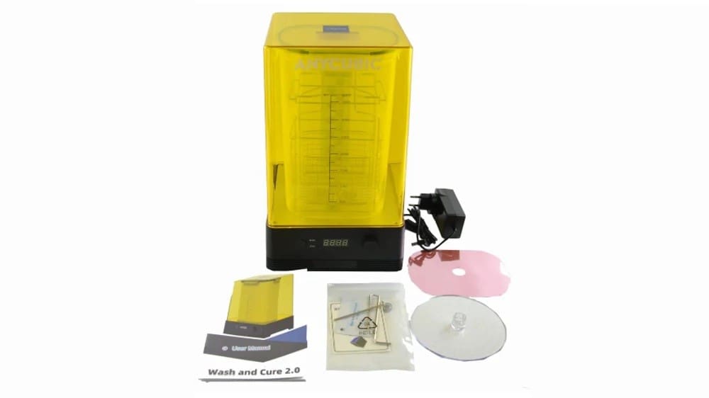 The Wash & Cure comes with the standard kit of tools from Anycubic plus the manual