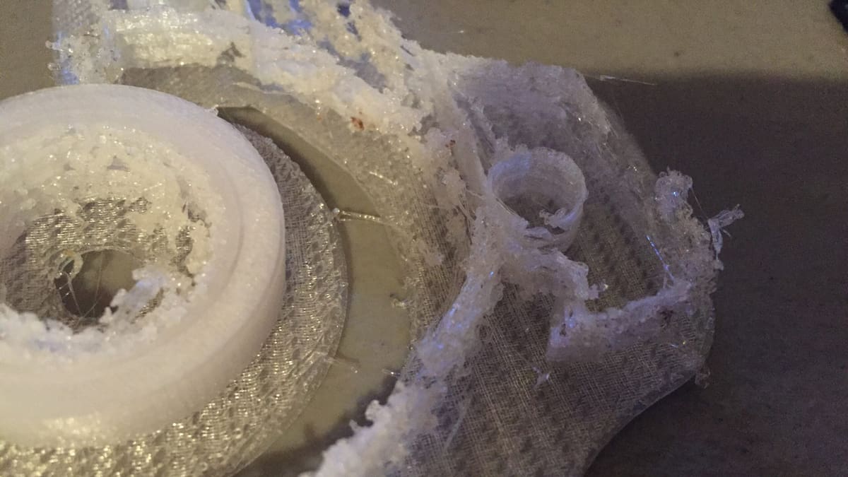 If you don't give supports enough space, the results can be messy