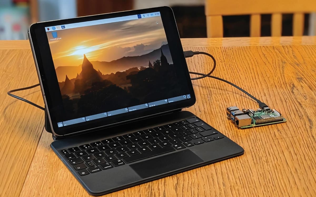A Raspberry Pi 4 can be tweaked to display video on an iPad Pro