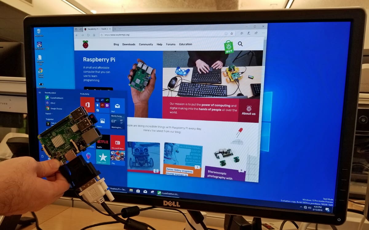 Windows 10 can be loaded onto a Raspberry Pi with a bit of work and patience