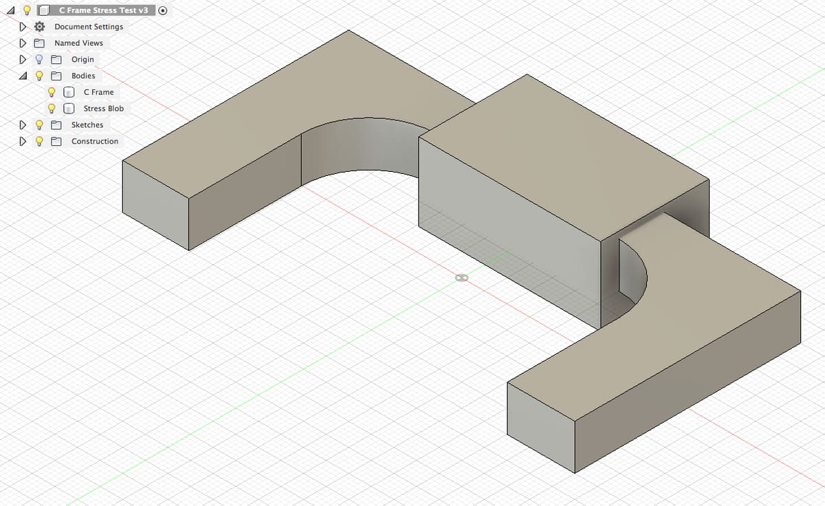 An addition of a block around the high-stress area