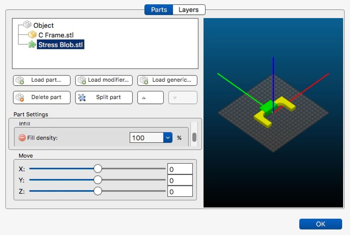 PrusaSlicer's Infill Density Dialogue box