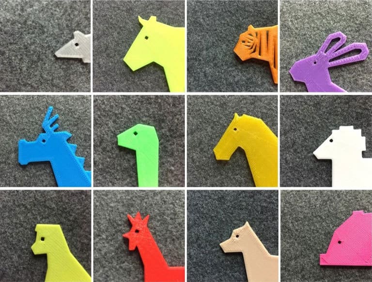Animals from the Chinese Zodiac which were 3D modelled and printed