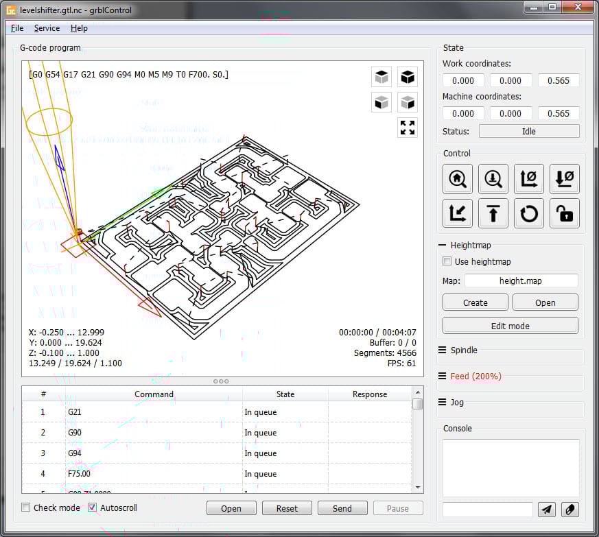 Control your CNC machine with GRBL hardware