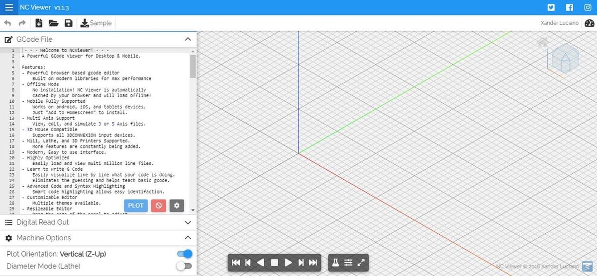 NC is a web application that lets you check your G-code