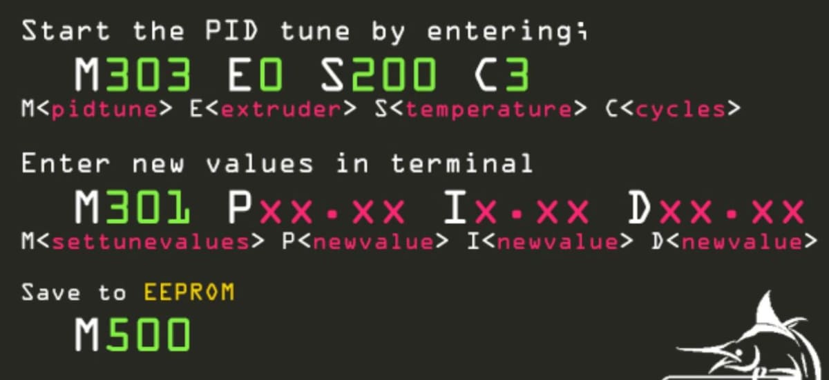 For Marlin 1 or Marlin 2 firmware, you can use this format to PID tune your hot end