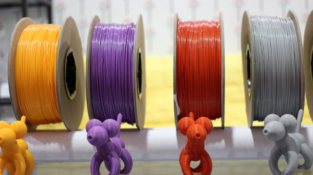 Filament comes in many different colors and materials