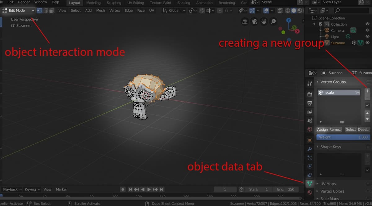 Creating a vertex group
