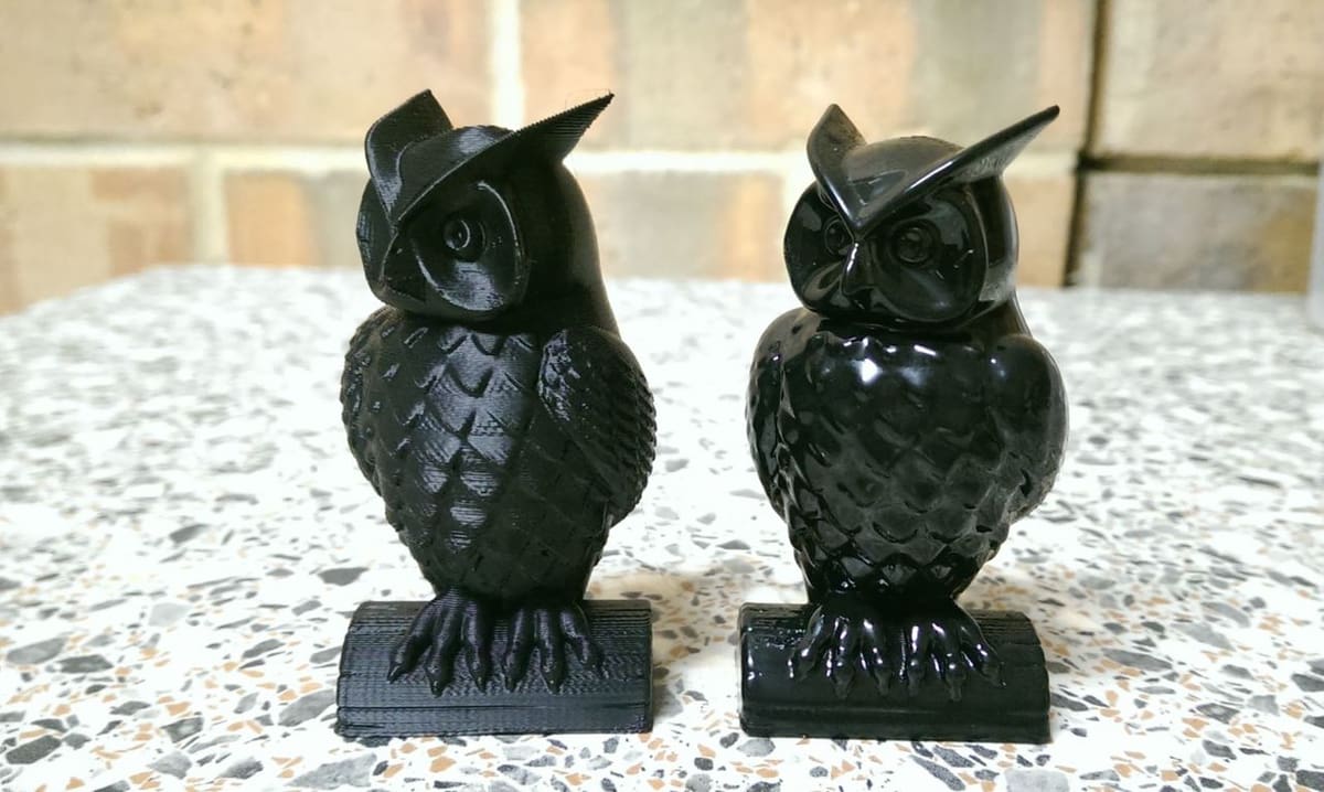 ABS is easier to layer smooth using a solvent than PLA