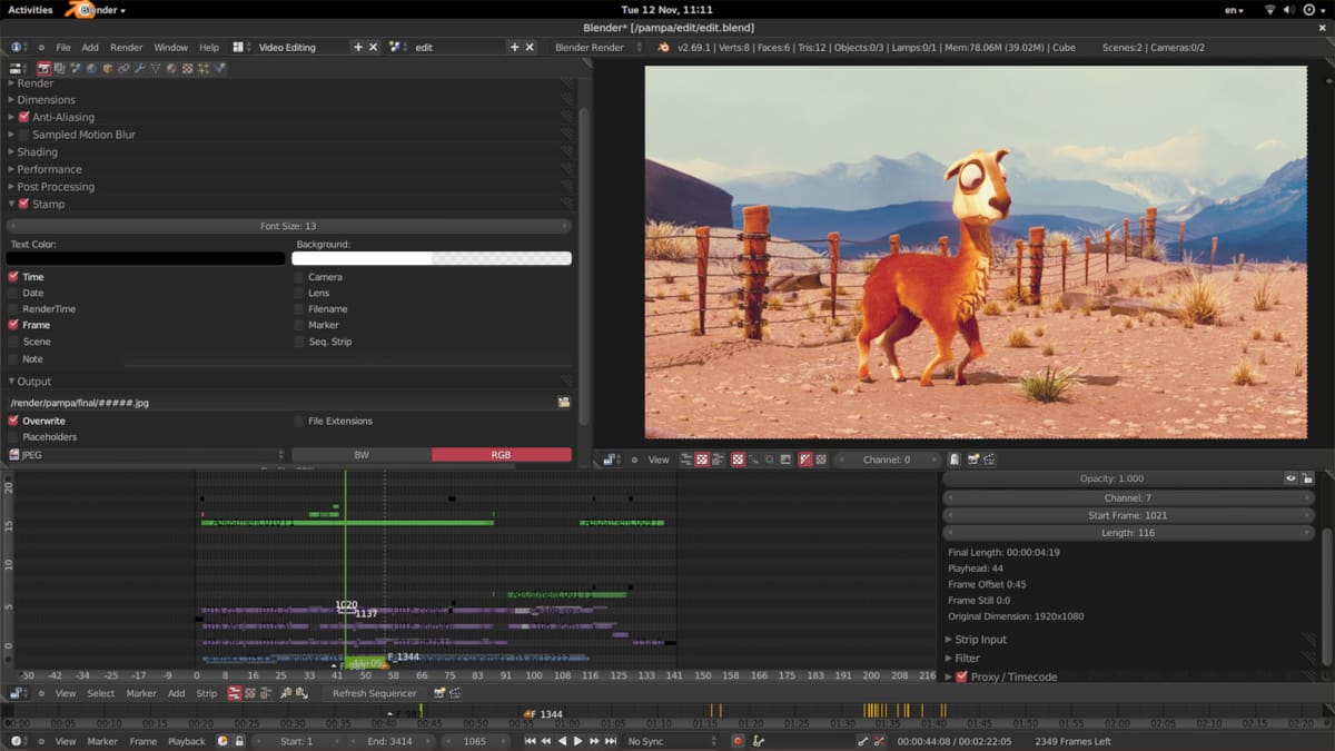 This goat looks so fluffy thanks to Blender's textures!