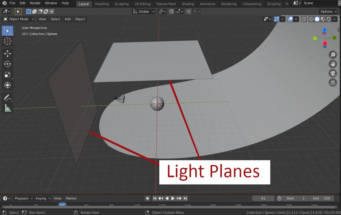 Use plane lighting for a more natural shine
