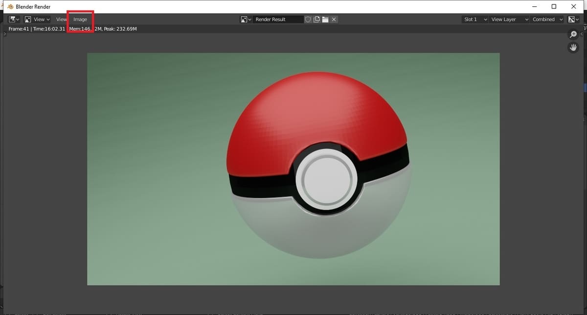 Don't forget to save your first Blender render!