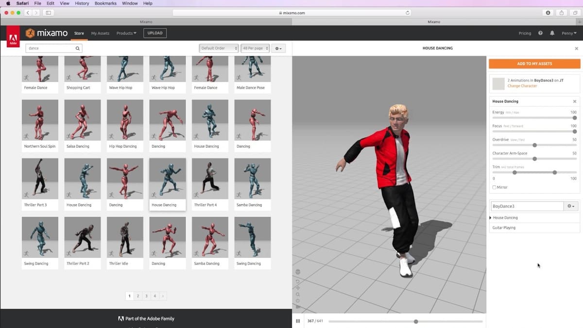 Mixamo allows you to animate characters for games and film