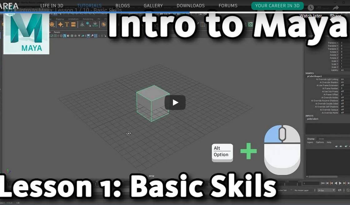 Let Matt Chan be your guide through Maya basics