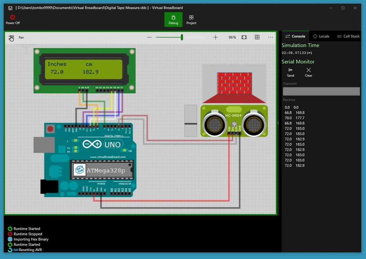 Circuit design and serial monitor, all in a nice interface