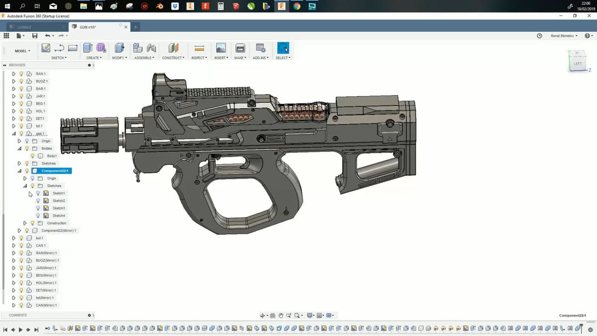 There's so much to do in Fusion 360, you can even model game props like this gun!
