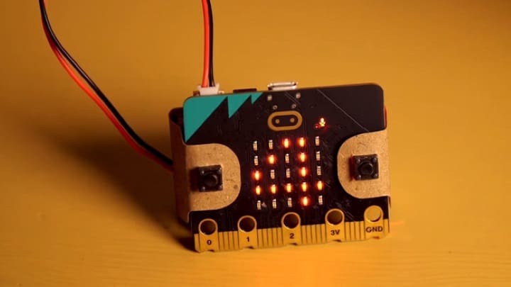 The most obvious feature of the Micro:Bit V2 is the LED grid