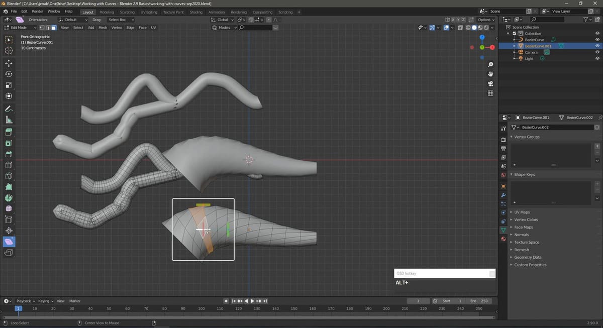 Working with curves