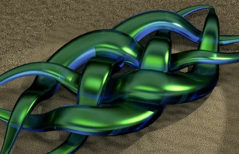 Celtic knots made with Bézier curves in Blender