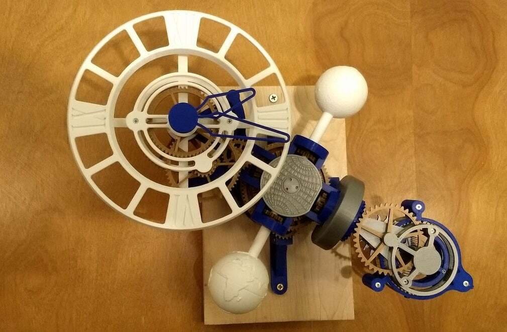 Part clock, part kinetic sculpture