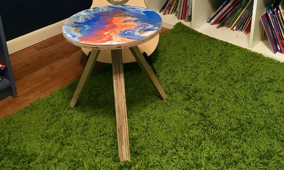 Simple nightstand with an acrylic paint finish