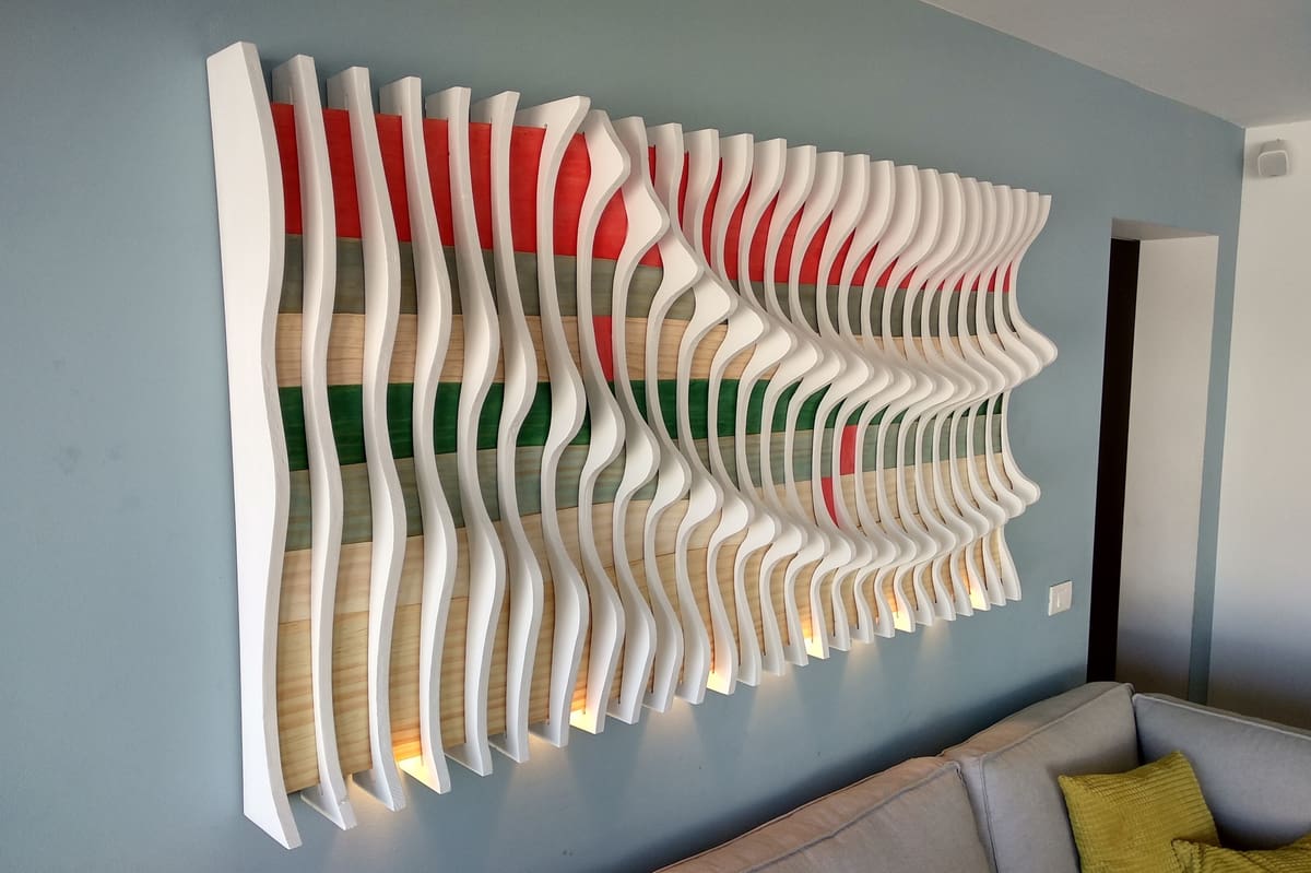Image of: 10. Wavy Wall Decoration
