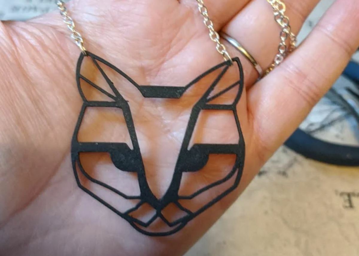 You can hang this pendant using the many gaps in the design