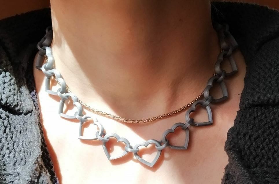 This necklace uses two different parts to create this necklace
