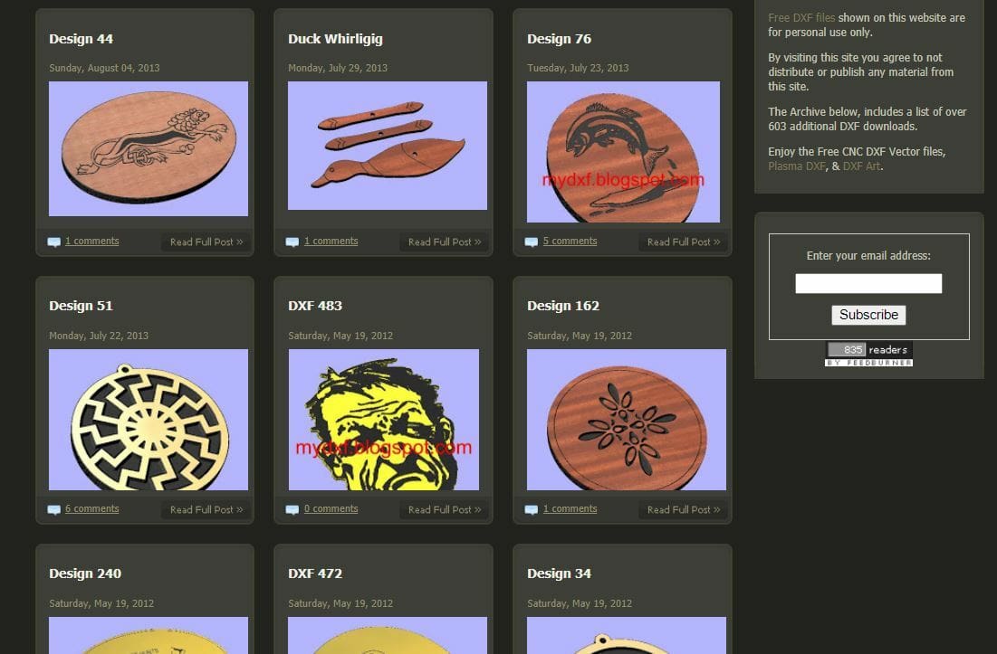 Users can write reviews and comments on the uploaded models on My DXF