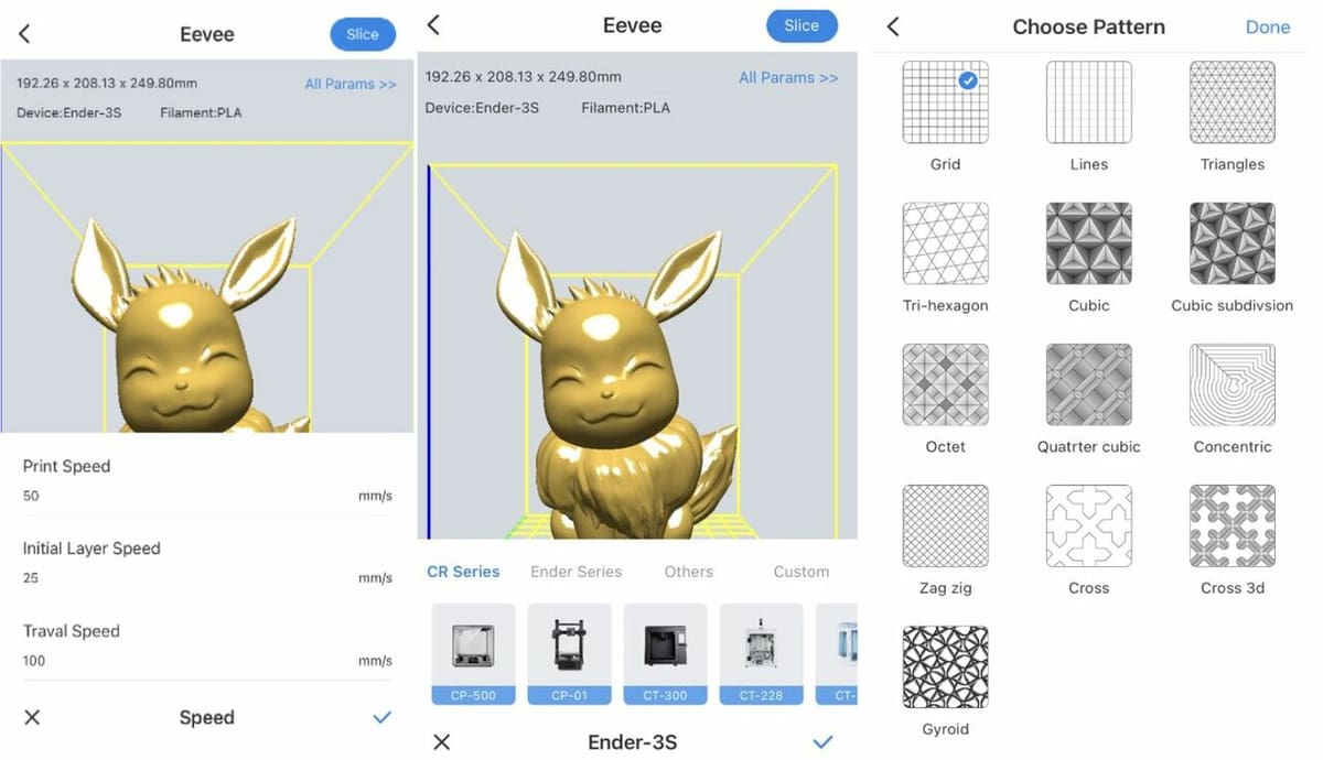 The in-app slicer has a lot of adjustable settings