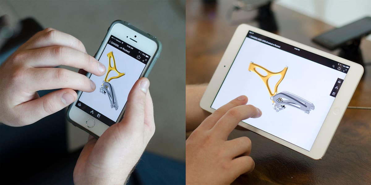 Fusion 360's mobile app is especially convenient for designers on the go