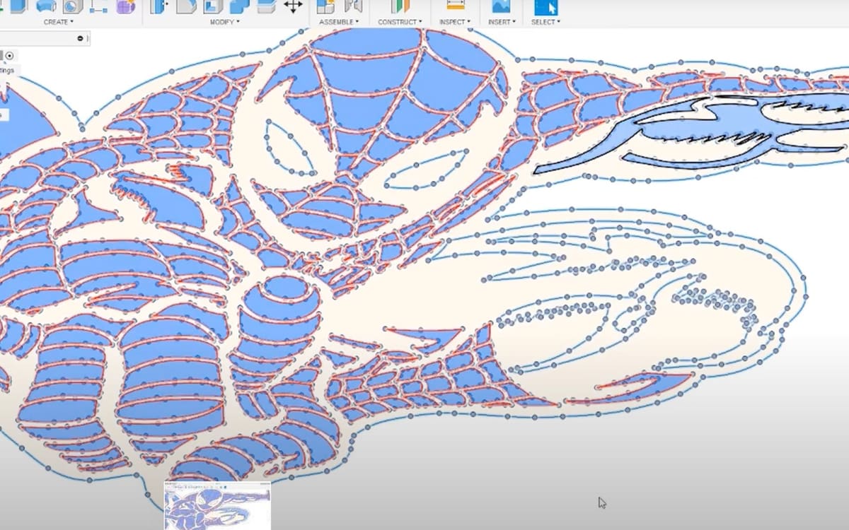 Using a detailed SVG in Fusion360
