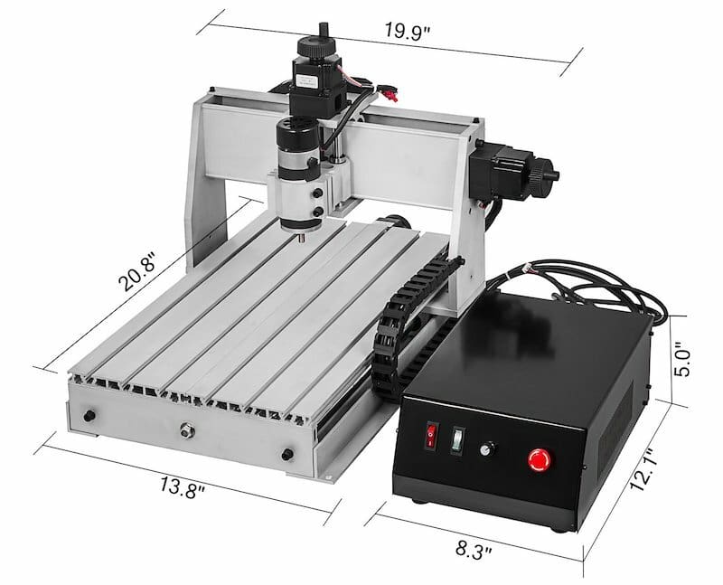 The dimensions of Vevor's 3040 CNC Router