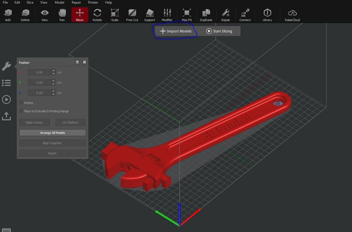 To open a model in IdeaMaker, click 