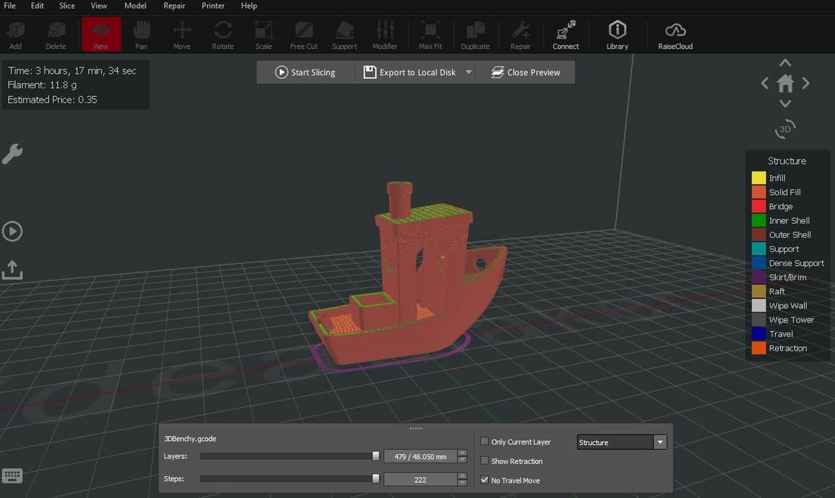 You can preview the G-code script of a sliced print in IdeaMaker before printing