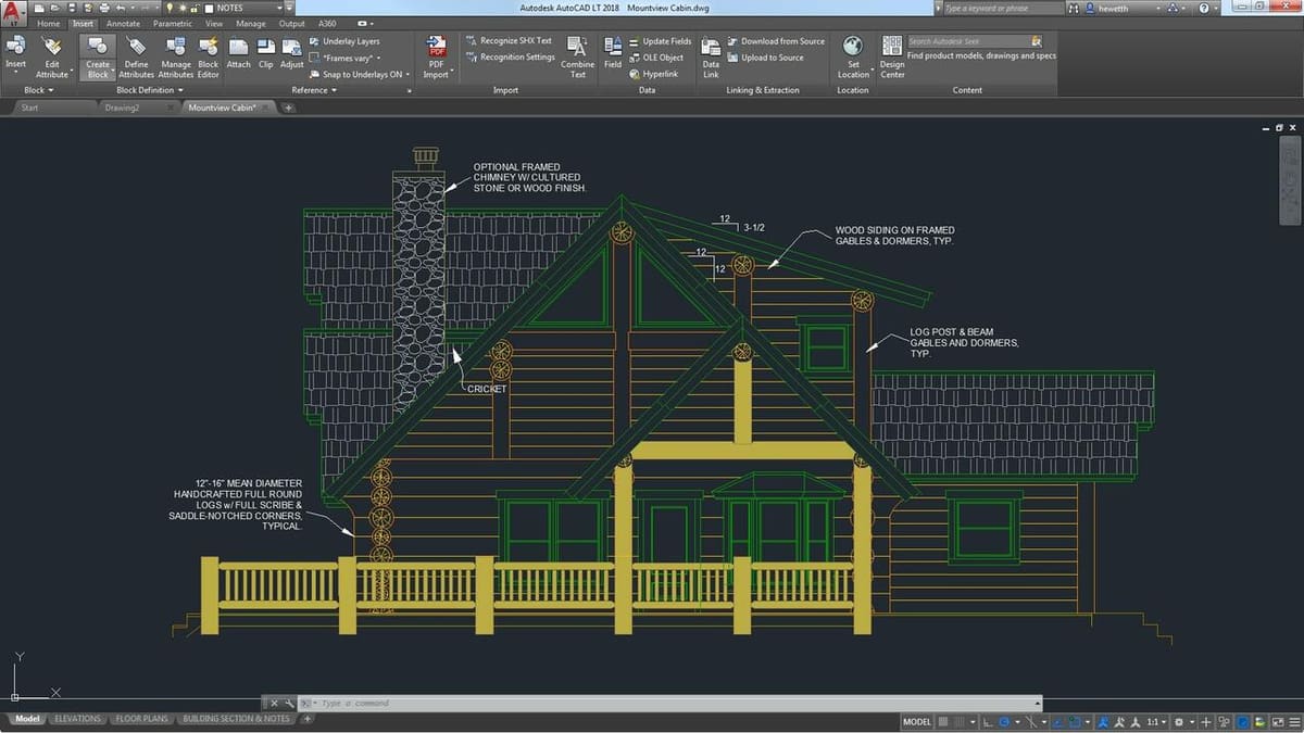Adding text and dimensions to your drawings can be done with commands