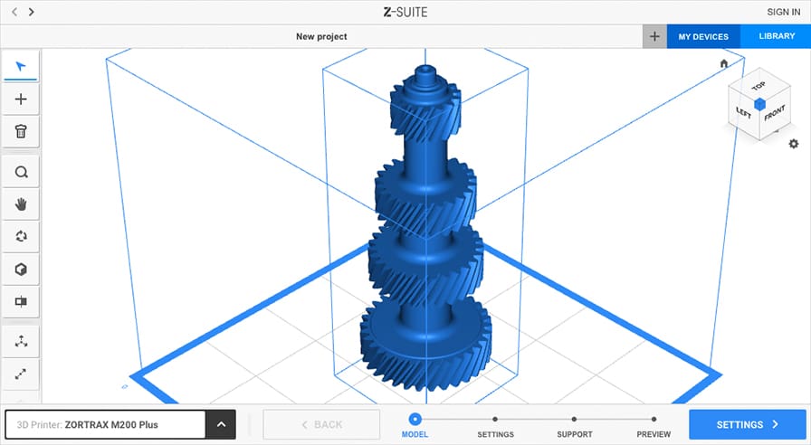Z-Suite also supports FDM machines