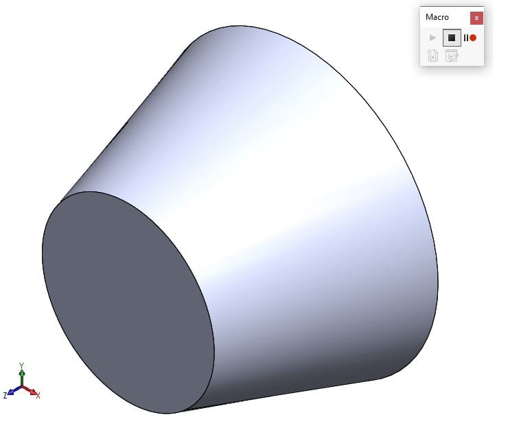 Our model after designing and recording the macro