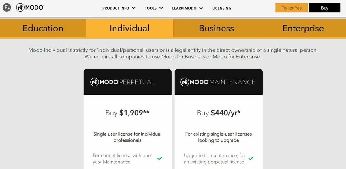 The many different options make Modo accessible to a wide range of users