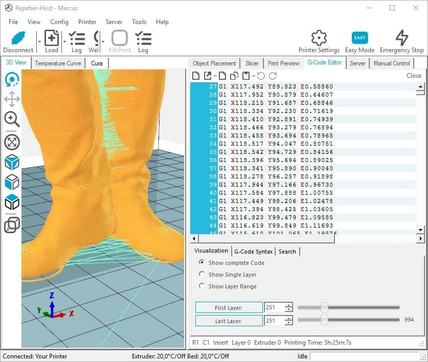 Every line of G-code corresponds to an action your machine takes