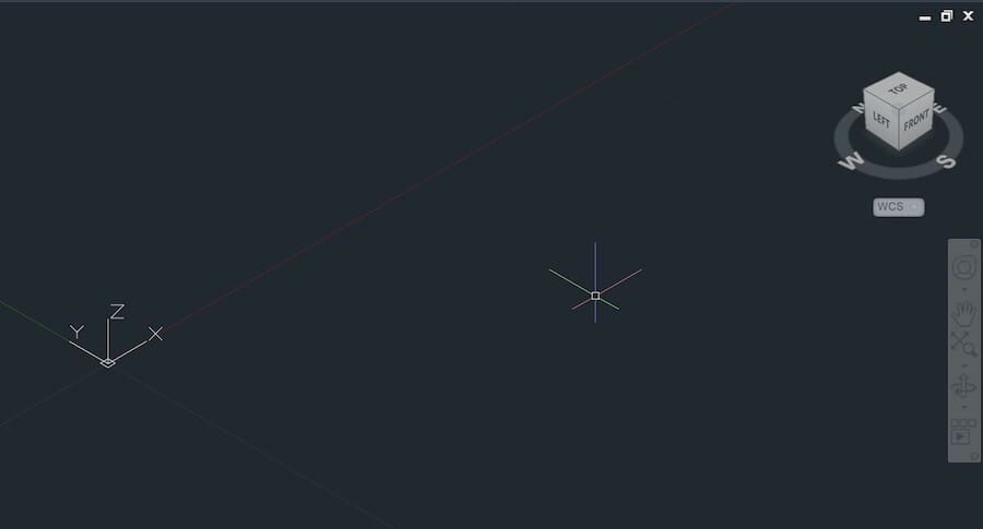 The orientation tools on the right side of drawspace guide the user view