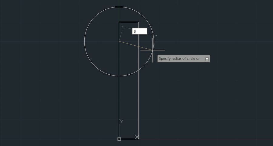 Circle are draw by inputting the coordinates for its center and the radius
